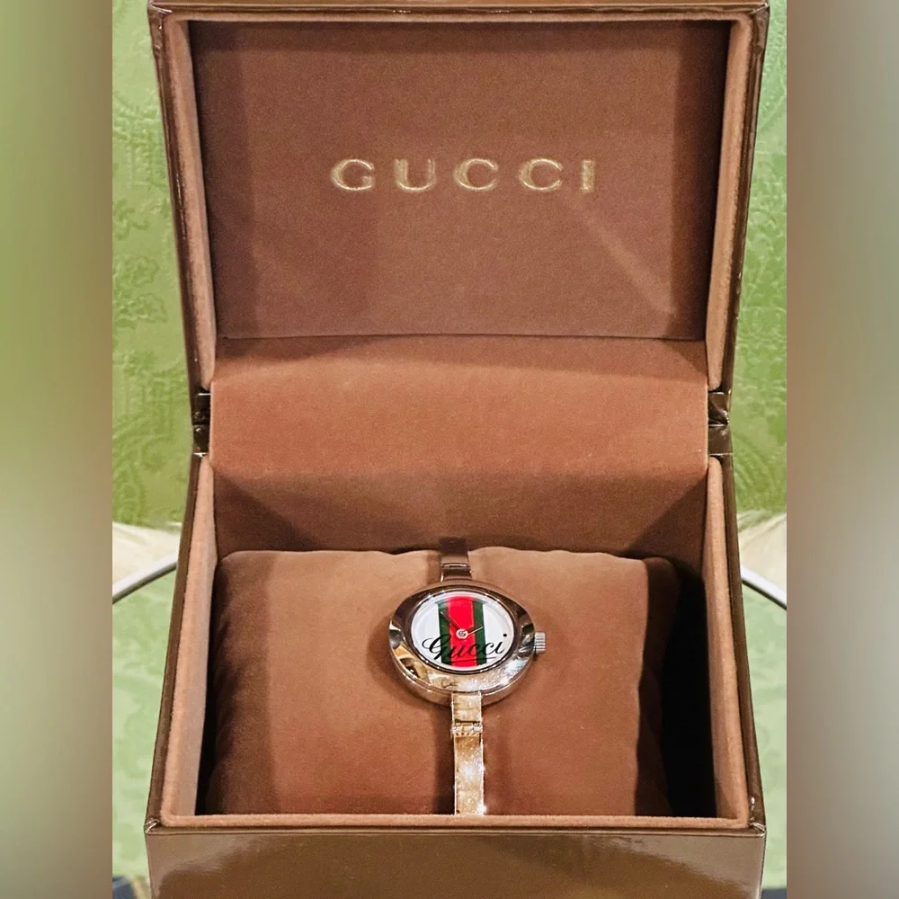 💎 GUCCI WATCH SHERRYLINE WATER RESISTANT w/Box Size 7” - Picture 8 of 12